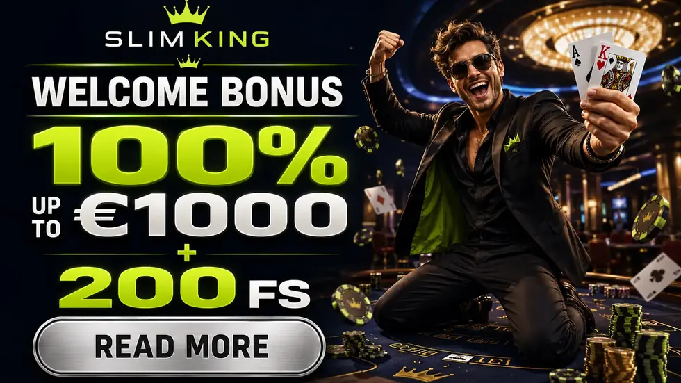Slimking welcome bonus up to 1000 euro and 200 free spins